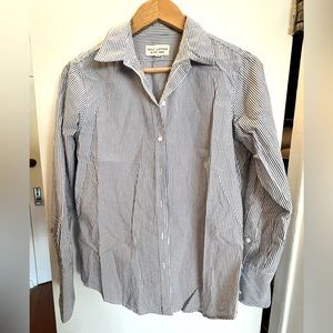 Nili Lotan blue stripped button up